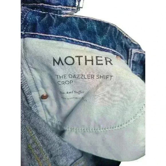 MOTHER Superior The Dazzler Shift Crop in Sin and Suffer Size 25 - Picture 12 of 12